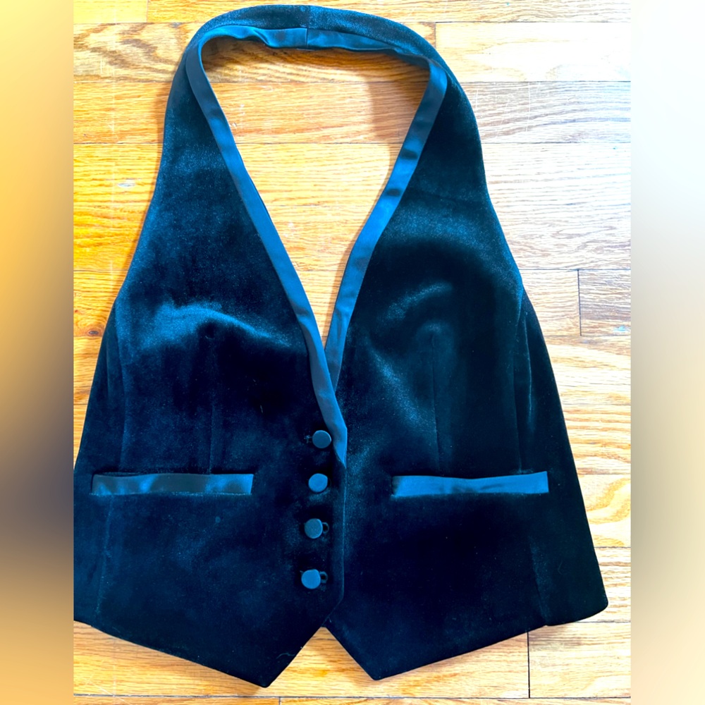 Express velvet halter vest